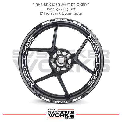 RKS SRK125R Sticker Jant İçi Yazı Ve Dış Şerit 24lü Set Sticker Etiket