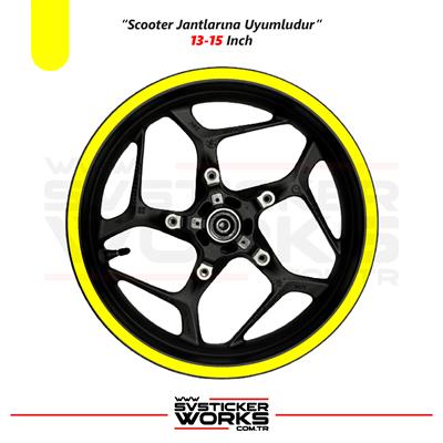 Scooter Sticker Jant Sticker Motor Motosiklet Sticker Dekor Modeli