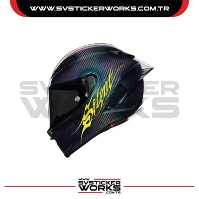Silent Sticker Kask Sticker Kasklar Uyumlu Tek Yön 1 Adet