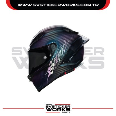 Silent Sticker Kask Sticker Kasklar Uyumlu Tek Yön 1 Adet