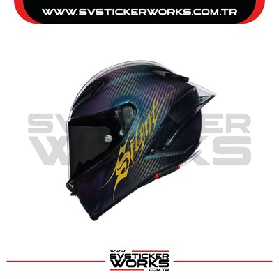 Silent Sticker Kask Sticker Kasklar Uyumlu Tek Yön 1 Adet