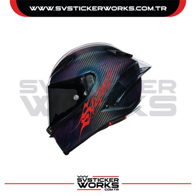 Silent Sticker Kask Sticker Kasklar Uyumlu Tek Yön 1 Adet