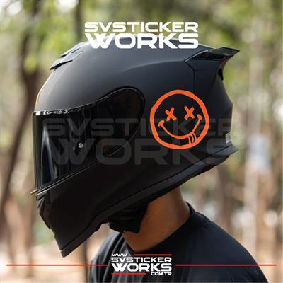 Smile Yazılı Kask Sticker Tüm Kasklar Uyumlu Tek Yön 1 Adet