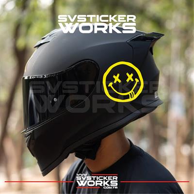 Smile Yazılı Kask Sticker Tüm Kasklar Uyumlu Tek Yön 1 Adet