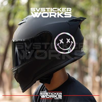 Smile Yazılı Kask Sticker Tüm Kasklar Uyumlu Tek Yön 1 Adet