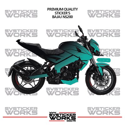  BAJAJ NS200 Kaplama Sticker Çift Renk Motor Kaplama Modeli Hazır Kit Yüksek Kalite