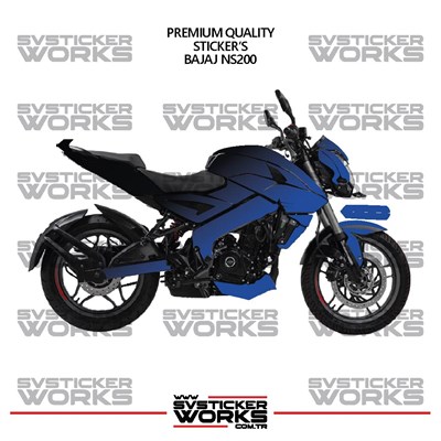  BAJAJ NS200 Kaplama Sticker Çift Renk Motor Kaplama Modeli Hazır Kit Yüksek Kalite