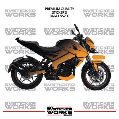  BAJAJ NS200 Kaplama Sticker Çift Renk Motor Kaplama Modeli Hazır Kit Yüksek Kalite