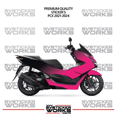  HONDA PCX 2021-2024 Kaplama Sticker Çift Renk Motor Kaplama Modeli Hazır Kit Yüksek Kalite
