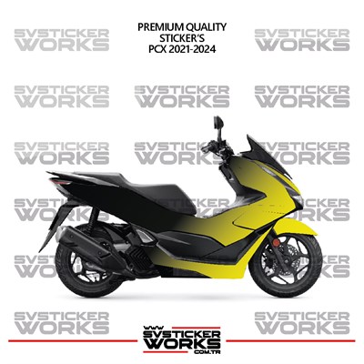  HONDA PCX 2021-2024 Kaplama Sticker Çift Renk Motor Kaplama Modeli Hazır Kit Yüksek Kalite