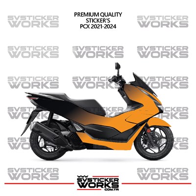  HONDA PCX 2021-2024 Kaplama Sticker Çift Renk Motor Kaplama Modeli Hazır Kit Yüksek Kalite