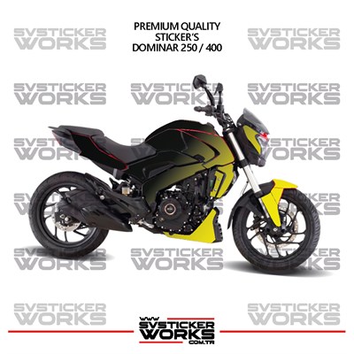 BAJAJ Dominar 250-400 Uyumlu Kaplama Sticker Çift Renk Motor Kaplama Modeli Hazır Kit Yüksek Kalite
