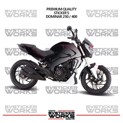 BAJAJ Dominar 250-400 Uyumlu Kaplama Sticker Çift Renk Motor Kaplama Modeli Hazır Kit Yüksek Kalite