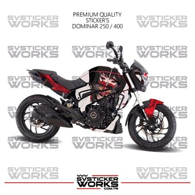 Bajaj Dominar Kaplama 250 / 400 Sticker Anime Girl Design Motor Kaplama Modeli Hazır Kit Tüm Modeller Uyumlu 