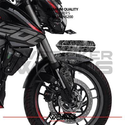Bajaj NS200 Forged Kaplama Etiket Sticker Modeli Ön Çamurluk Sağ Sol