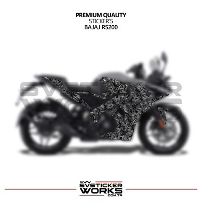 Bajaj RS200 Forged Kaplama Etiket Sticker Modeli Full Kaplama Hazır Kit