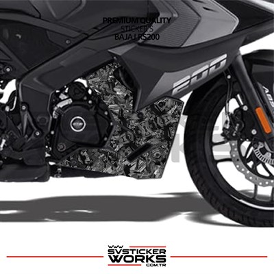 Bajaj RS200 Forged Kaplama Etiket Sticker Modeli Alt Sakal