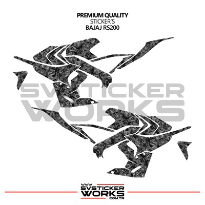 Bajaj RS200 Forged Kaplama Etiket Sticker Modeli Full Kaplama Hazır Kit