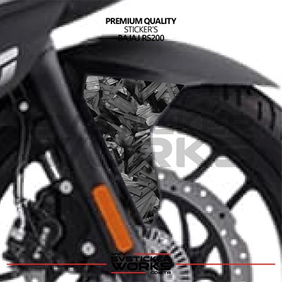 Bajaj RS200 Forged Kaplama Etiket Sticker Modeli Ön Çamurluk Sağ Sol