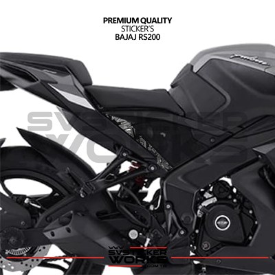 Bajaj RS200 Forged Kaplama Etiket Sticker Modeli Orta Plastik Yanı
