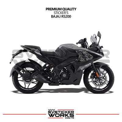 Bajaj RS200 Forged Kaplama Etiket Sticker Modeli Yan Grenaj Üstü Üçlü