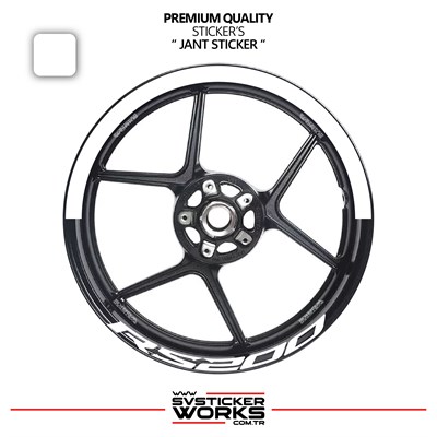 Bajaj RS200 Jant Şeridi – Yarım Jant Kaplama & RS200 Yazı Sticker Seti