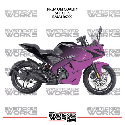 Bajaj RS200 Kaplama Sticker Çift Renk Motor Kaplama Modeli Hazır Kit Yüksek Kalite