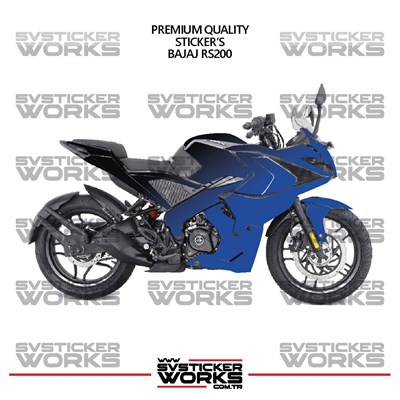 Bajaj RS200 Kaplama Sticker Çift Renk Motor Kaplama Modeli Hazır Kit Yüksek Kalite