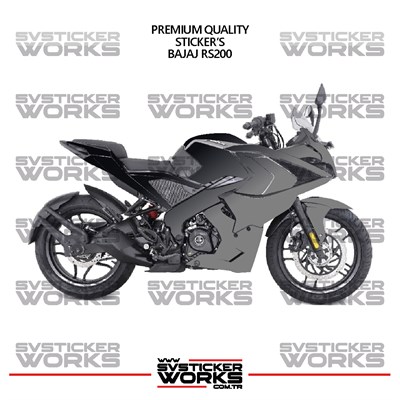 Bajaj RS200 Kaplama Sticker Çift Renk Motor Kaplama Modeli Hazır Kit Yüksek Kalite