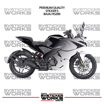 Bajaj RS200 Kaplama Sticker Çift Renk Motor Kaplama Modeli Hazır Kit Yüksek Kalite