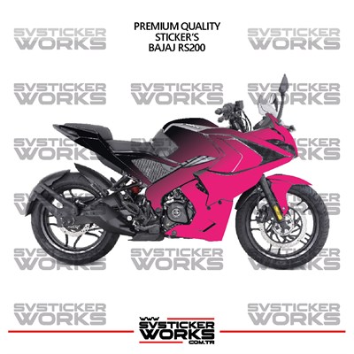 Bajaj RS200 Kaplama Sticker Çift Renk Motor Kaplama Modeli Hazır Kit Yüksek Kalite