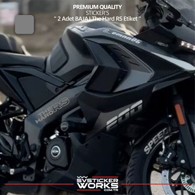 BAJAJ The Hard RS Sticker Yüksek Kalite Folyo 2 Adet Sticker Etiket