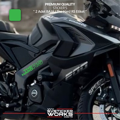 BAJAJ The Hard RS Sticker Yüksek Kalite Folyo 2 Adet Sticker Etiket