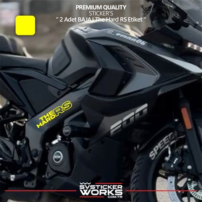 BAJAJ The Hard RS Sticker Yüksek Kalite Folyo 2 Adet Sticker Etiket