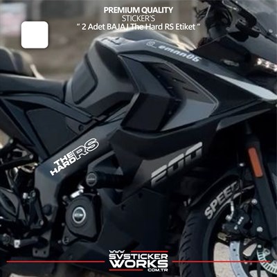 BAJAJ The Hard RS Sticker Yüksek Kalite Folyo 2 Adet Sticker Etiket