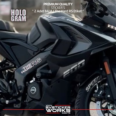 BAJAJ The Hard RS Sticker Yüksek Kalite Folyo 2 Adet Sticker Etiket