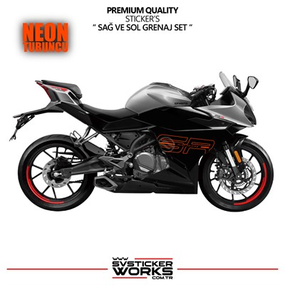 CFMOTO 250SR Grenaj Sticker Sağ Sol Set Yüksek Kalite Sticker Etiket Modeli