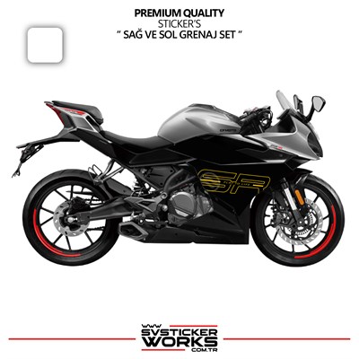 CFMOTO 250SR Grenaj Sticker Sağ Sol Set Yüksek Kalite Sticker Etiket Modeli