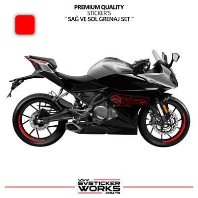 CFMOTO 250SR Grenaj Sticker Sağ Sol Set Yüksek Kalite Sticker Etiket Modeli