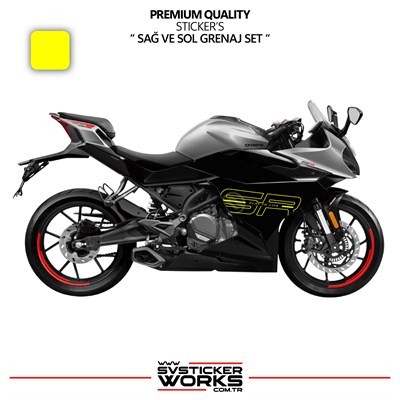 CFMOTO 250SR Grenaj Sticker Sağ Sol Set Yüksek Kalite Sticker Etiket Modeli
