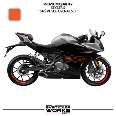 CFMOTO 250SR Grenaj Sticker Sağ Sol Set Yüksek Kalite Sticker Etiket Modeli