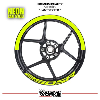 Cfmoto 250Sr Jant Şeridi – Yarım Jant Kaplama & 250Sr Yazı Sticker Seti