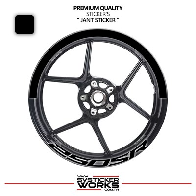 Cfmoto 250Sr Jant Şeridi – Yarım Jant Kaplama & 250Sr Yazı Sticker Seti