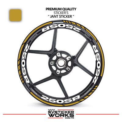 CFMOTO 250SR Jant Sticker Ve İç Yazı Basklı Etiket Sticker Modeli Premium Kalite