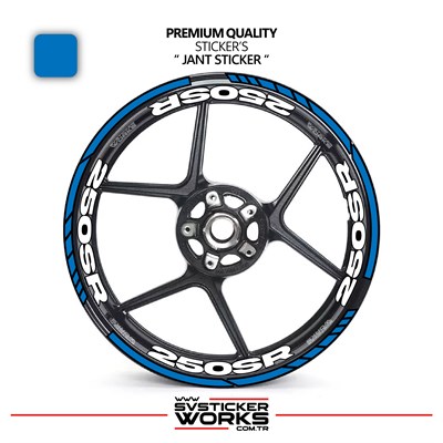 CFMOTO 250SR Jant Sticker Ve İç Yazı Basklı Etiket Sticker Modeli Premium Kalite