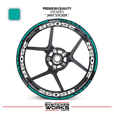 CFMOTO 250SR Jant Sticker Ve İç Yazı Basklı Etiket Sticker Modeli Premium Kalite