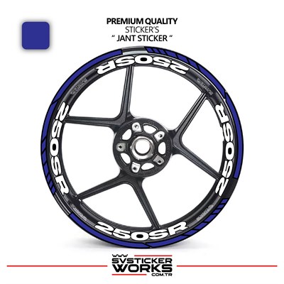 CFMOTO 250SR Jant Sticker Ve İç Yazı Basklı Etiket Sticker Modeli Premium Kalite