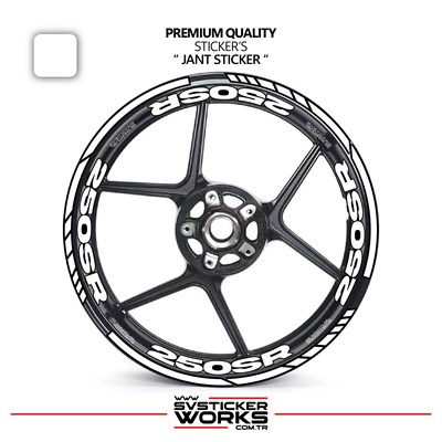 CFMOTO 250SR Jant Sticker Ve İç Yazı Basklı Etiket Sticker Modeli Premium Kalite