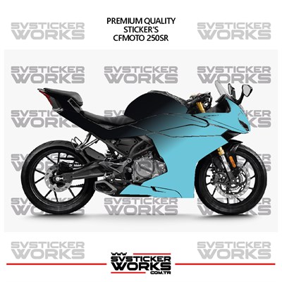 CFMOTO 250SR Kaplama Sticker Çift Renk Motor Kaplama Modeli Hazır Kit Yüksek Kalite