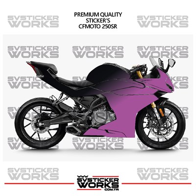 CFMOTO 250SR Kaplama Sticker Çift Renk Motor Kaplama Modeli Hazır Kit Yüksek Kalite